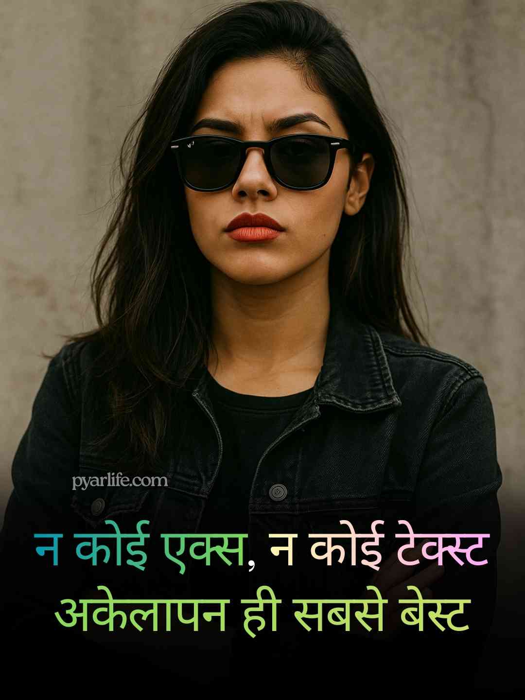 Alone girl attitude shayari in Hindi