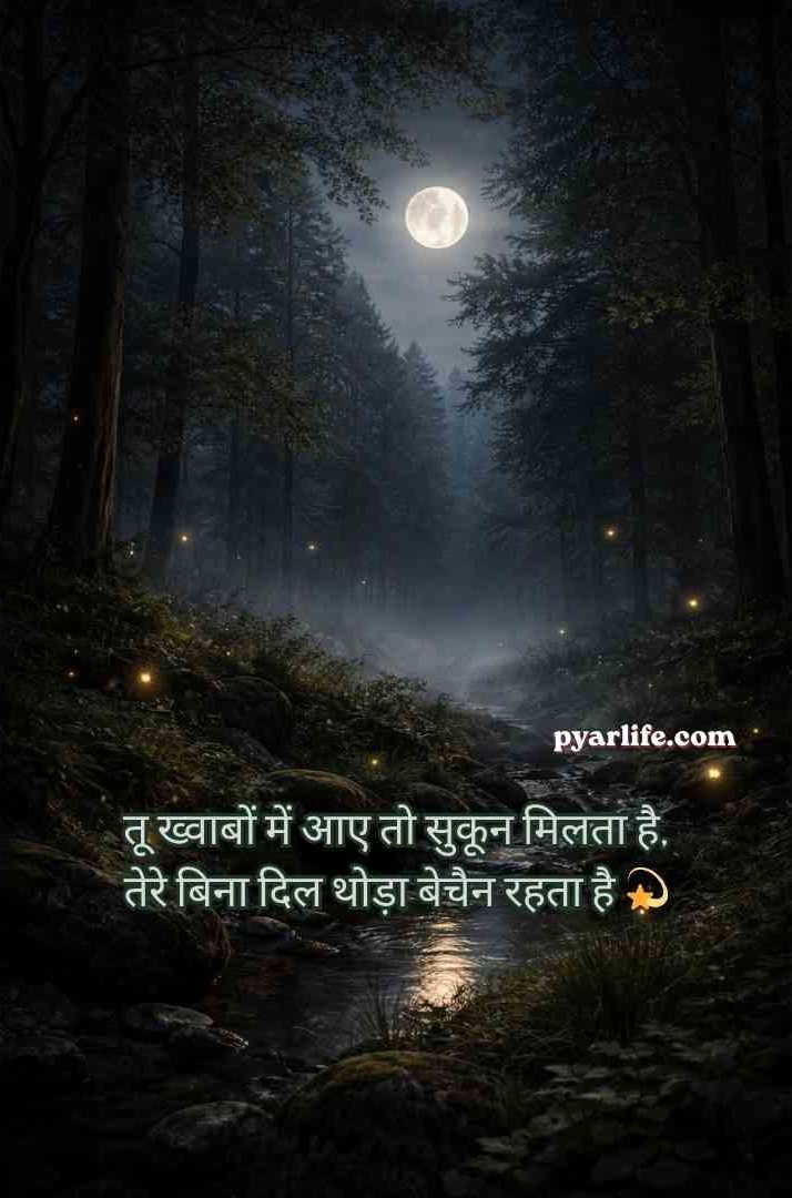 Good night dear shayari